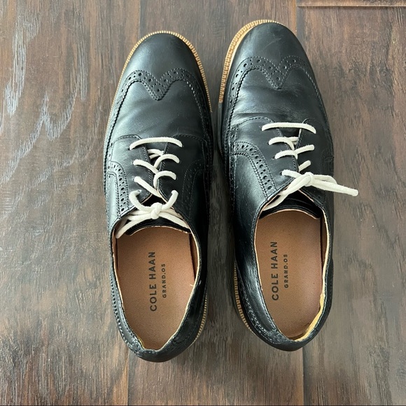 Cole haan Grand. OS Mens lace up wingtip shoes size 9 M - Picture 4 of 6